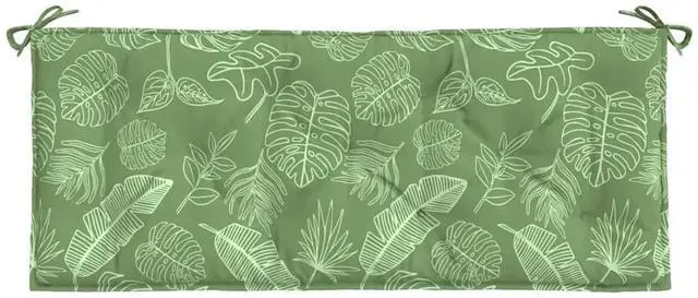 Alt view image 6 of 7 - vidaXL Indoor/Outdoor Bench Cushions 2 pcs, Patio Loveseat Cushions, Porch Swing Seat Cushions, Non-slip, Water-Repellent, Breathable, Resilient, Leaf Pattern 47.2"x19.7"x2.8" Oxford Fabric