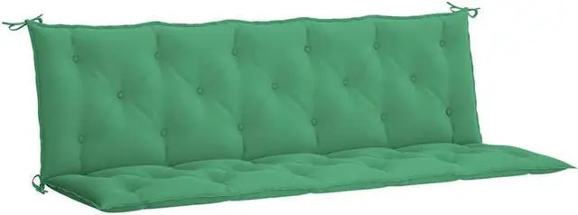 Alt view image 2 of 7 - vidaXL Indoor/Outdoor Bench Cushions 2 pcs, Patio Loveseat Cushions, Porch Swing Seat Cushions, Non-slip, Water-Repellent, Breathable, Resilient, Green 70.9"x19.7"x2.8" Oxford Fabric