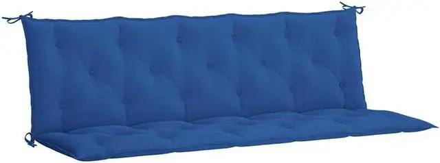 Alt view image 2 of 7 - vidaXL Indoor/Outdoor Bench Cushions 2 pcs, Patio Loveseat Cushions, Porch Swing Seat Cushions, Non-slip, Water-Repellent, Breathable, Resilient, Blue 70.9"x19.7"x2.8" Oxford Fabric