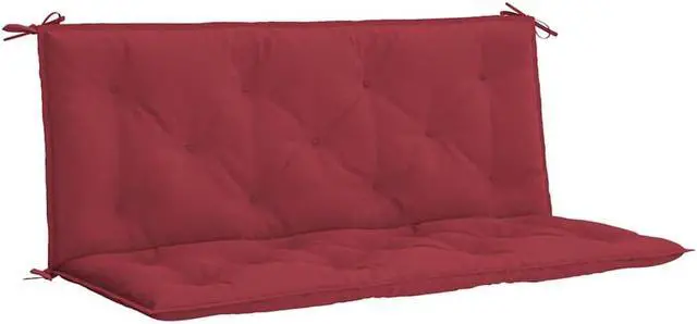 Alt view image 2 of 7 - vidaXL Indoor/Outdoor Bench Cushions 2 pcs, Patio Loveseat Cushions, Porch Swing Seat Cushions, Non-slip, Water-Repellent, Breathable, Resilient, Wine Red 47.2"x19.7"x2.8" Oxford Fabric