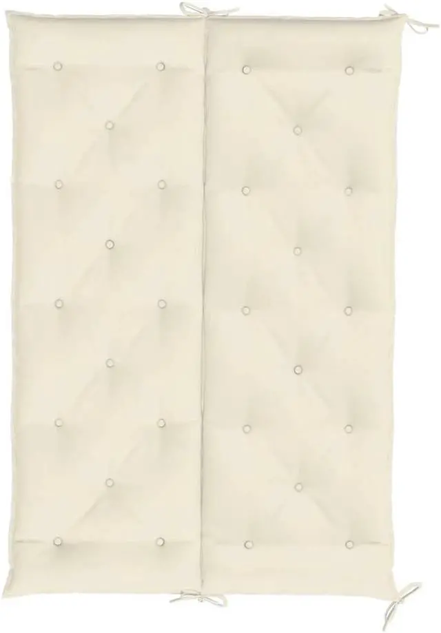 Alt view image 6 of 7 - vidaXL Indoor/Outdoor Bench Cushions 2 pcs, Patio Loveseat Cushions, Porch Swing Seat Cushions, Non-slip, Water-Repellent, Breathable, Resilient, Cream White 59.1"x19.7"x2.8" Oxford Fabric