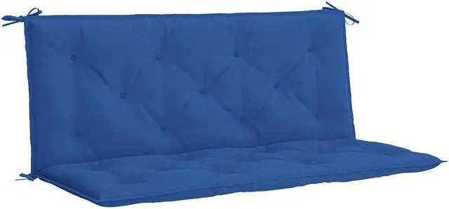 Alt view image 2 of 7 - vidaXL Indoor/Outdoor Bench Cushions 2 pcs, Patio Loveseat Cushions, Porch Swing Seat Cushions, Non-slip, Water-Repellent, Breathable, Resilient, Blue 47.2"x19.7"x2.8" Oxford Fabric