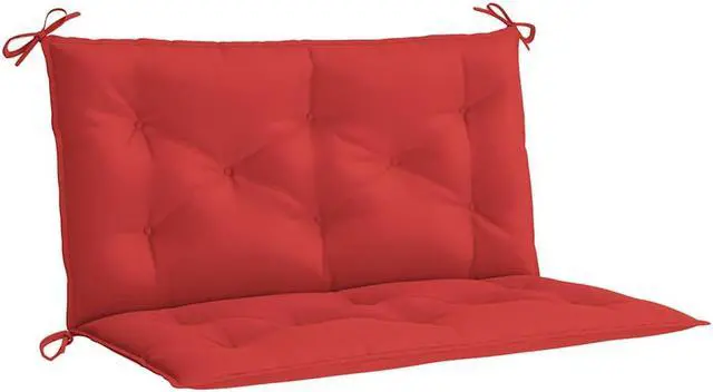 Alt view image 2 of 7 - vidaXL Indoor/Outdoor Bench Cushions 2 pcs, Patio Loveseat Cushions, Porch Swing Seat Cushions, Non-slip, Water-Repellent, Breathable, Resilient, Red 39.4"x19.7"x2.8" Oxford Fabric