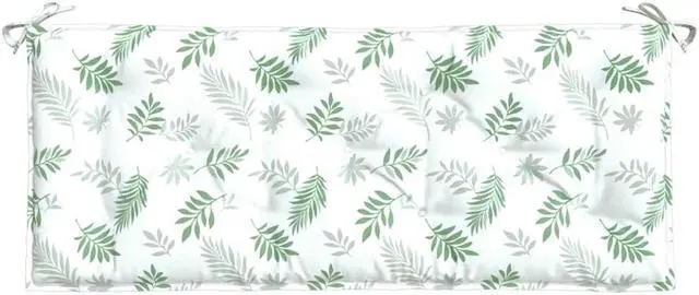 Alt view image 6 of 7 - vidaXL Indoor/Outdoor Bench Cushions 2 pcs, Patio Loveseat Cushions, Porch Swing Seat Cushions, Non-slip, Water-Repellent, Breathable, Resilient, Leaf Pattern 47.2"x19.7"x2.8" Oxford Fabric