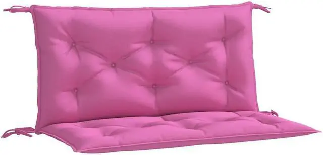Alt view image 2 of 7 - vidaXL Indoor/Outdoor Bench Cushions 2 pcs, Patio Loveseat Cushions, Porch Swing Seat Cushions, Non-slip, Water-Repellent, Breathable, Resilient, Pink 39.4"x19.7"x2.8" Oxford Fabric