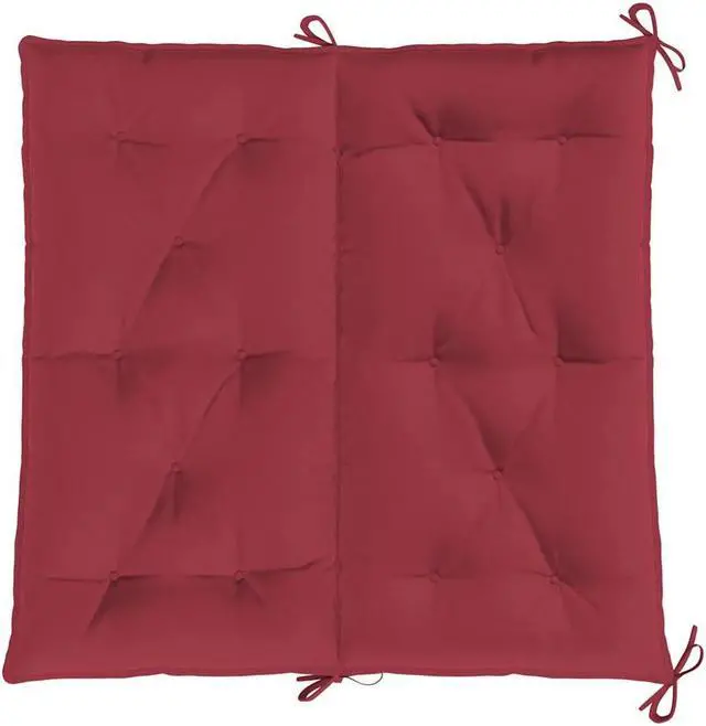 Alt view image 6 of 7 - vidaXL Indoor/Outdoor Bench Cushions 2 pcs, Patio Loveseat Cushions, Porch Swing Seat Cushions, Non-slip, Water-Repellent, Breathable, Resilient, Wine Red 39.4"x19.7"x2.8" Oxford Fabric