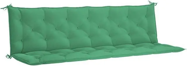 Alt view image 2 of 7 - vidaXL Indoor/Outdoor Bench Cushions 2 pcs, Patio Loveseat Cushions, Porch Swing Seat Cushions, Non-slip, Water-Repellent, Breathable, Resilient, Green 78.7"x19.7"x2.8" Oxford Fabric