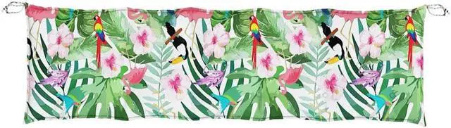 Alt view image 6 of 7 - vidaXL Indoor/Outdoor Bench Cushions 2 pcs, Patio Loveseat Cushions, Porch Swing Seat Cushions, Non-slip, Water-Repellent, Breathable, Resilient, Multicolour 70.9"x19.7"x2.8" Oxford Fabric