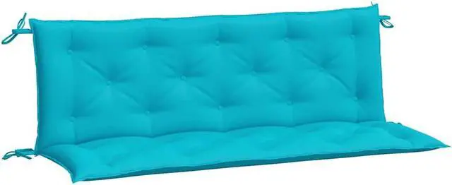 Alt view image 2 of 7 - vidaXL Indoor/Outdoor Bench Cushions 2 pcs, Patio Loveseat Cushions, Porch Swing Seat Cushions, Non-slip, Water-Repellent, Breathable, Resilient, Turquoise 59.1"x19.7"x2.8" Oxford Fabric