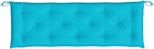 Alt view image 6 of 7 - vidaXL Indoor/Outdoor Bench Cushions 2 pcs, Patio Loveseat Cushions, Porch Swing Seat Cushions, Non-slip, Water-Repellent, Breathable, Resilient, Turquoise 59.1"x19.7"x2.8" Oxford Fabric