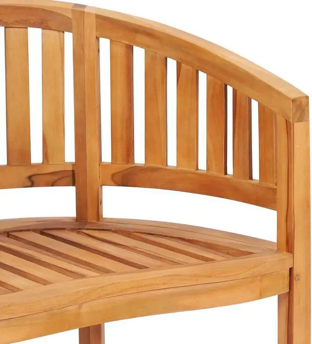 Alt view image 7 of 7 - vidaXL Banana Chair, Outdoor Wooden Seats for Garden Patio Deck Dining, Weather-Resistant Solid Teak Wood, Customizable Finish, Easy Assembly & Maintenance