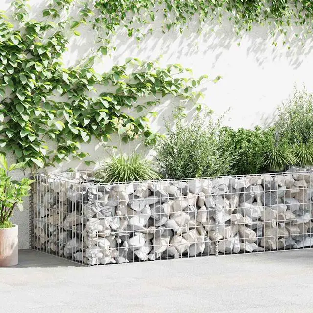 Main image of vidaXL Gabion Basket for Garden, Galvanized Steel Gabion Planter, Rectangular Gabion Raised Bed, High Load Capacity, 70,9"x35,4"x19,7"