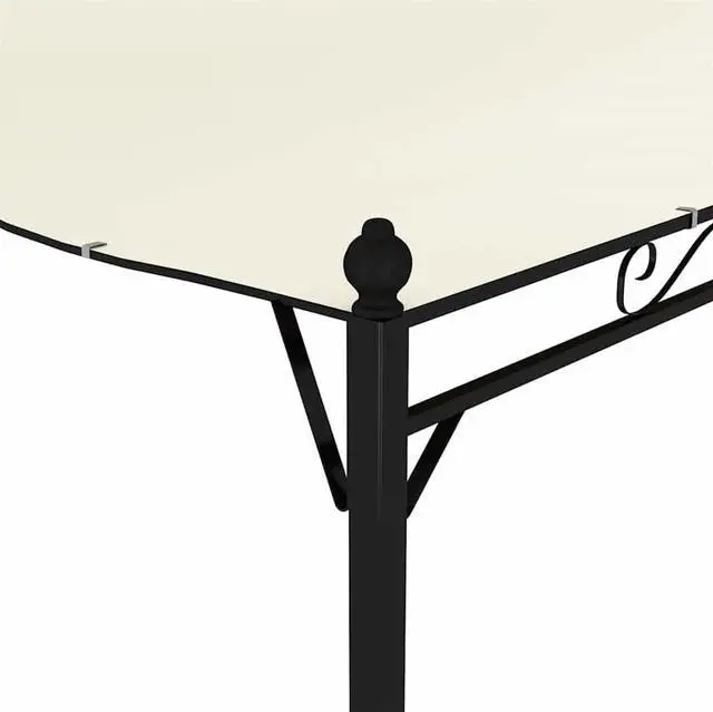 Alt view image 7 of 7 - vidaXL Gazebo 9.8'x7.9', Sun Protector Canopy with Curved Roof, UV Resistant, Durable Steel and Fabric Construction for Outdoor Shelter, Easy Assembly, Cream White