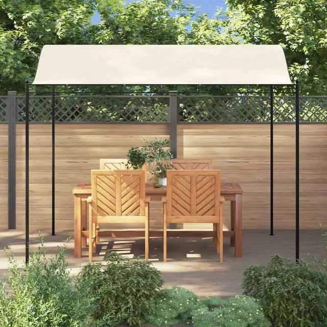 Alt view image 3 of 7 - vidaXL Gazebo 9.8'x7.9', Sun Protector Canopy with Curved Roof, UV Resistant, Durable Steel and Fabric Construction for Outdoor Shelter, Easy Assembly, Cream White