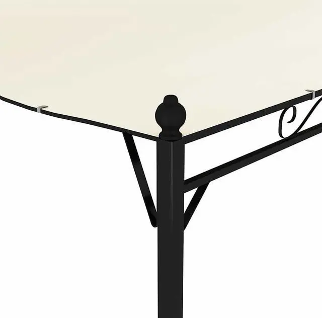 Alt view image 6 of 7 - vidaXL Gazebo 9.8'x7.9', Sun Protector Canopy with Curved Roof, UV Resistant, Durable Steel and Fabric Construction for Outdoor Shelter, Easy Assembly, Cream White