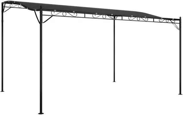 Alt view image 2 of 7 - vidaXL Gazebo 13.1'x9.8', Sun Protector Canopy with Curved Roof, Water Resistant, UV Resistant, Durable Steel and Fabric Construction for Outdoor Shelter, Easy Assembly, Anthracite