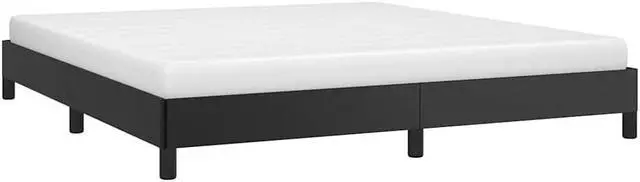 Alt view image 3 of 18 - vidaXL California King Size Bed Frame with Plywood Slats, Platform Bed Frame, Faux Leather Upholstered Mattress Foundation, No Box Spring Needed & Easy Assembly, Black, without Mattress