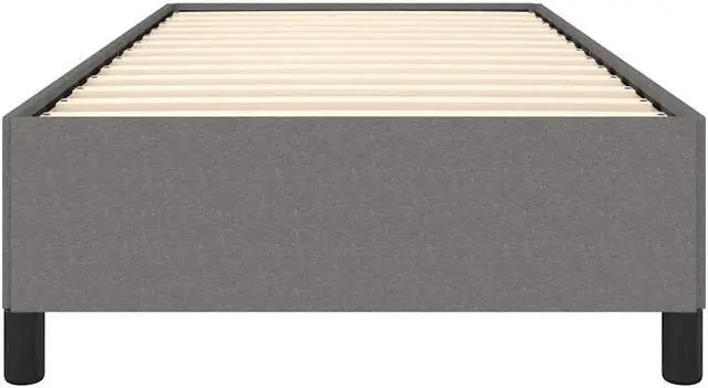 Alt view image 6 of 7 - vidaXL Twin Size Bed Frame with Plywood Slats, Platform Bed Frame, Fabric Upholstered Mattress Foundation, No Box Spring Needed & Easy Assembly, Dark Gray, without Mattress