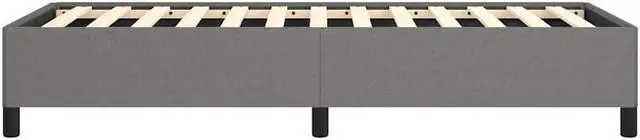 Alt view image 7 of 7 - vidaXL Twin Size Bed Frame with Plywood Slats, Platform Bed Frame, Fabric Upholstered Mattress Foundation, No Box Spring Needed & Easy Assembly, Dark Gray, without Mattress