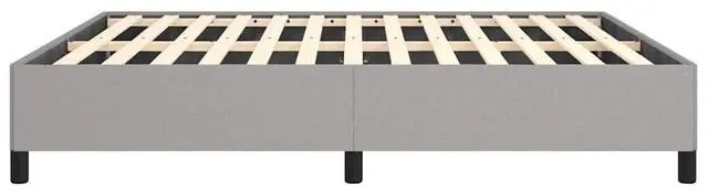 Alt view image 7 of 7 - vidaXL California King Size Bed Frame with Plywood Slats, Platform Bed Frame, Fabric Upholstered Mattress Foundation, No Box Spring Needed & Easy Assembly, Light Gray, without Mattress