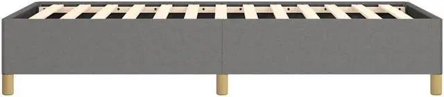 Alt view image 7 of 7 - vidaXL Twin Size Bed Frame with Plywood Slats, Platform Bed Frame, Fabric Upholstered Mattress Foundation, No Box Spring Needed & Easy Assembly, Dark Gray, without Mattress
