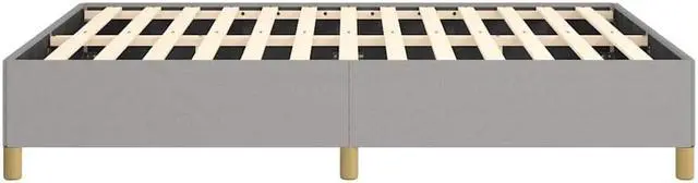 Alt view image 8 of 7 - vidaXL Full Size Bed Frame with Plywood Slats, Platform Bed Frame, Fabric Upholstered Mattress Foundation, No Box Spring Needed & Easy Assembly, Light Gray, without Mattress