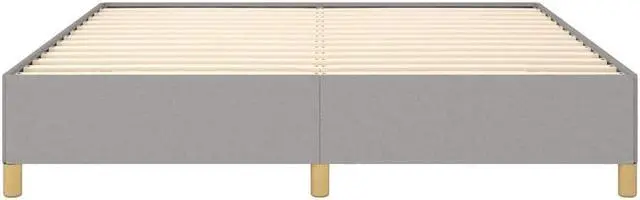 Alt view image 6 of 7 - vidaXL California King Size Bed Frame with Plywood Slats, Platform Bed Frame, Fabric Upholstered Mattress Foundation, No Box Spring Needed & Easy Assembly, Light Gray, without Mattress