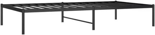 Alt view image 3 of 7 - vidaXL 12-Inch Black Metal Twin Bed Frame, Heavy-Duty Construction with Under-Bed Storage for Modern Bedroom, No Box Spring Needed & Easy Assembly, No Mattress