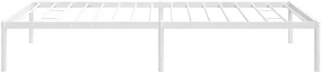 Alt view image 6 of 7 - vidaXL 12-Inch White Metal Twin Bed Frame, Heavy-Duty Construction with Under-Bed Storage for Modern Bedroom, No Box Spring Needed & Easy Assembly, No Mattress