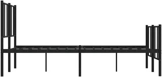 Alt view image 7 of 7 - vidaXL 12 Inch Full Metal Bed Frame with Headboard & Footboard, No Box Spring Needed, Noise Free Platform Bed Frame with Steel Slats, Easy Assembly, Under Bed Storage, Minimalist, Black