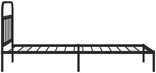 Alt view image 7 of 7 - vidaXL 12 Inch Twin XL Metal Bed Frame with Headboard, No Box Spring Needed, Noise Free Platform Bed Frame with Steel Slats, Easy Assembly, Under Bed Storage, Minimalist, Black