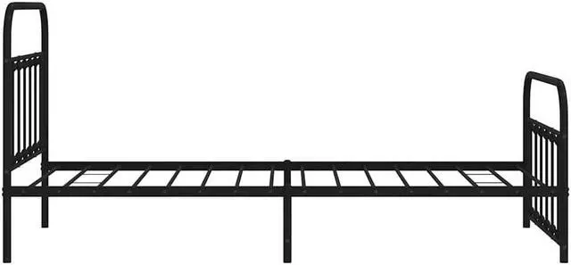 Alt view image 7 of 7 - vidaXL 12 Inch Twin XL Metal Bed Frame with Headboard & Footboard, No Box Spring Needed, Noise Free Platform Bed Frame with Steel Slats, Easy Assembly, Under Bed Storage, Minimalist, Black