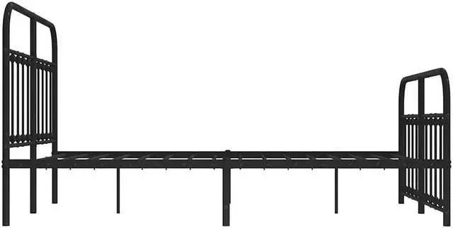 Alt view image 7 of 7 - vidaXL 12 Inch Full Metal Bed Frame with Headboard & Footboard, No Box Spring Needed, Noise Free Platform Bed Frame with Steel Slats, Easy Assembly, Under Bed Storage, Minimalist, Black