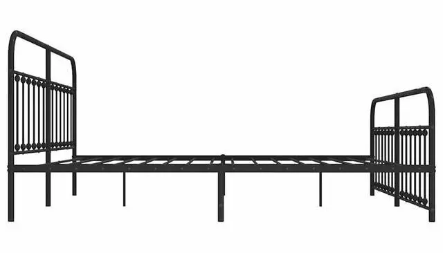 Alt view image 7 of 7 - vidaXL 12 Inch King Metal Bed Frame with Headboard & Footboard, No Box Spring Needed, Noise Free Platform Bed Frame with Steel Slats, Easy Assembly, Under Bed Storage, Minimalist, Black