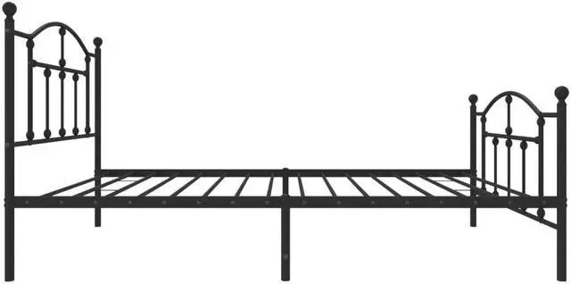 Alt view image 6 of 7 - vidaXL 12 Inch Twin Metal Bed Frame with Headboard & Footboard, No Box Spring Needed, Noise Free Platform Bed Frame with Steel Slats, Easy Assembly, Under Bed Storage, Minimalist, Black