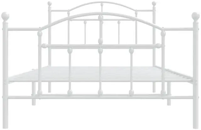 Alt view image 6 of 7 - vidaXL 12 Inch Twin XL Metal Bed Frame with Headboard & Footboard, No Box Spring Needed, Noise Free Platform Bed Frame with Steel Slats, Easy Assembly, Under Bed Storage, Minimalist, White