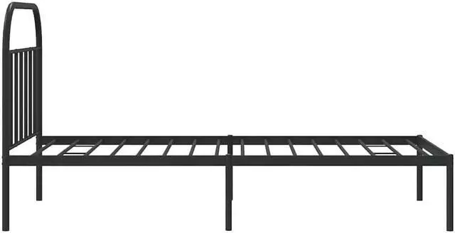 Alt view image 7 of 7 - vidaXL 12 Inch Black Twin XL Bed Frame with Headboard, Sturdy Metal Platform Bed Frame & Slats, Extra Under Bed Storage, No Box Spring Needed, without Mattress