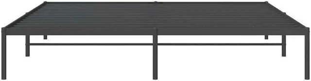 Alt view image 6 of 7 - vidaXL 12-Inch Black Metal King Bed Frame, Heavy-Duty Construction with Under-Bed Storage for Modern Bedroom, No Box Spring Needed & Easy Assembly, No Mattress