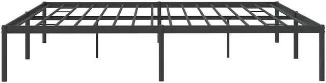 Alt view image 7 of 7 - vidaXL 12-Inch Black Metal King Bed Frame, Heavy-Duty Construction with Under-Bed Storage for Modern Bedroom, No Box Spring Needed & Easy Assembly, No Mattress