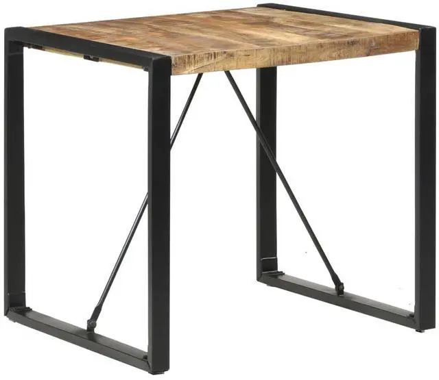 Alt view image 12 of 13 - vidaXL Dining Table 31.5"x31.5"x29.5" Rough Mango Wood