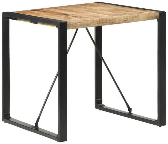 Alt view image 13 of 13 - vidaXL Dining Table 31.5"x31.5"x29.5" Rough Mango Wood