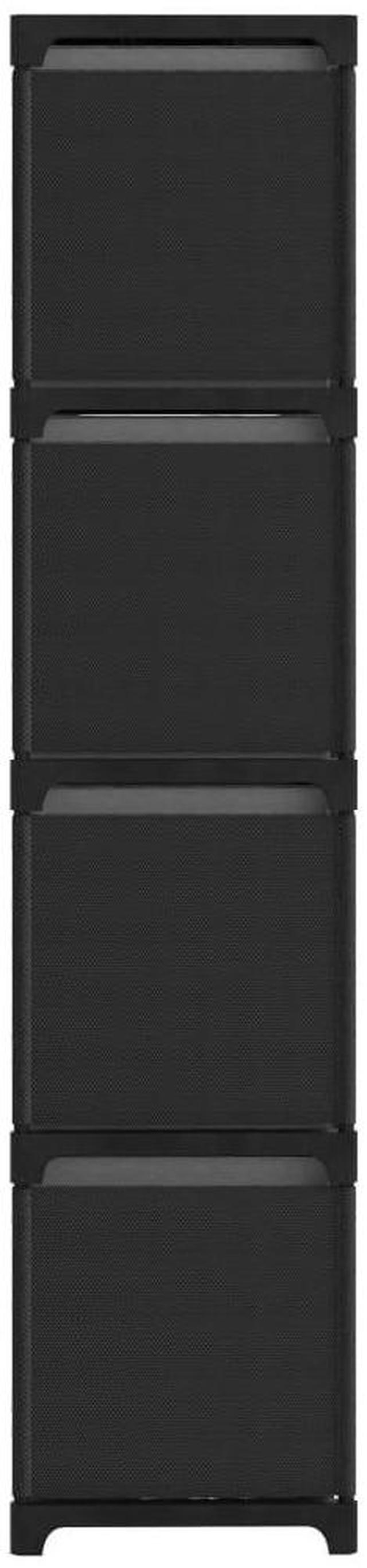 Alt view image 3 of 7 - vidaXL Display Shelf with Boxes Free Standing 12-Cube Storage Shelf Black Fabric