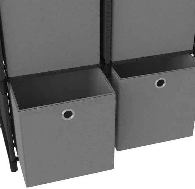 Alt view image 6 of 7 - vidaXL Display Shelf with Boxes Free Standing 6-Cube Storage Shelf Black Fabric