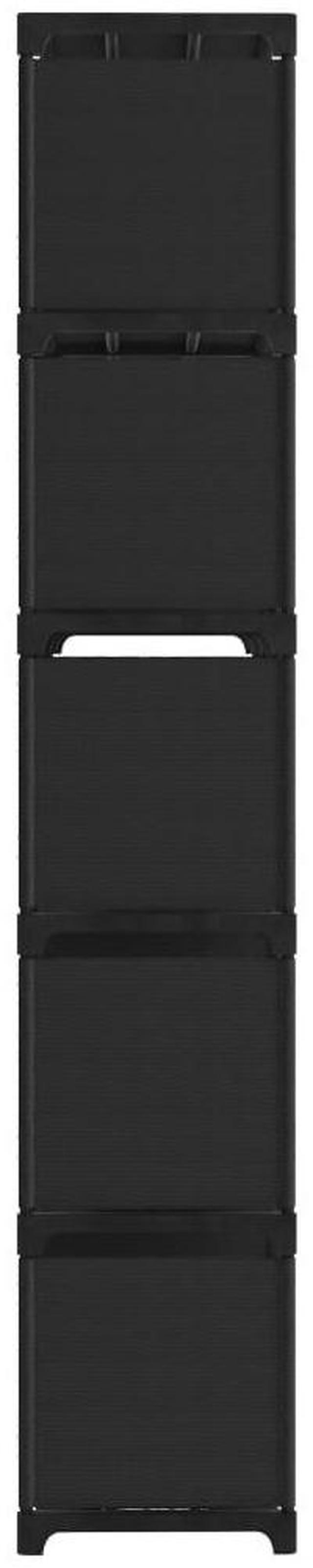Alt view image 3 of 7 - vidaXL Display Shelf Free Standing 15-Cube Storage Shelf Cube Black Fabric