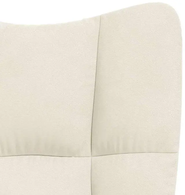 Alt view image 6 of 7 - vidaXL Relaxing Chair Accent Seating Living Room Furniture Cream White Velvet