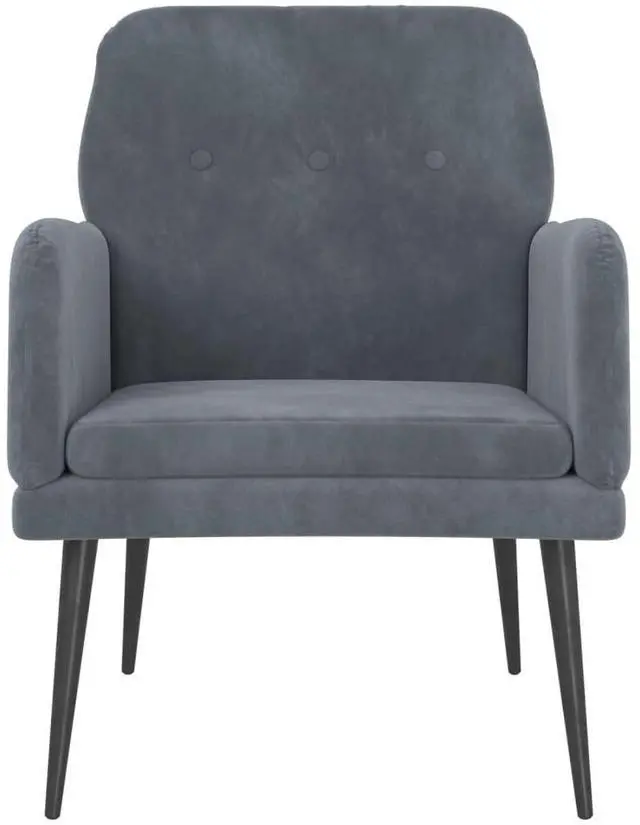 Alt view image 8 of 12 - vidaXL Armchair Dark Gray 24.4"x31.1"x31.1" Velvet