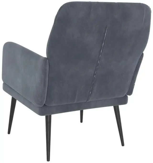 Alt view image 10 of 12 - vidaXL Armchair Dark Gray 24.4"x31.1"x31.1" Velvet