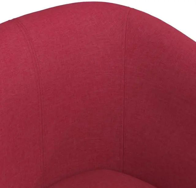 Alt view image 6 of 7 - vidaXL Tub Chair Accent Comfy Barrel Armchair for Living Room Wine Red Fabric