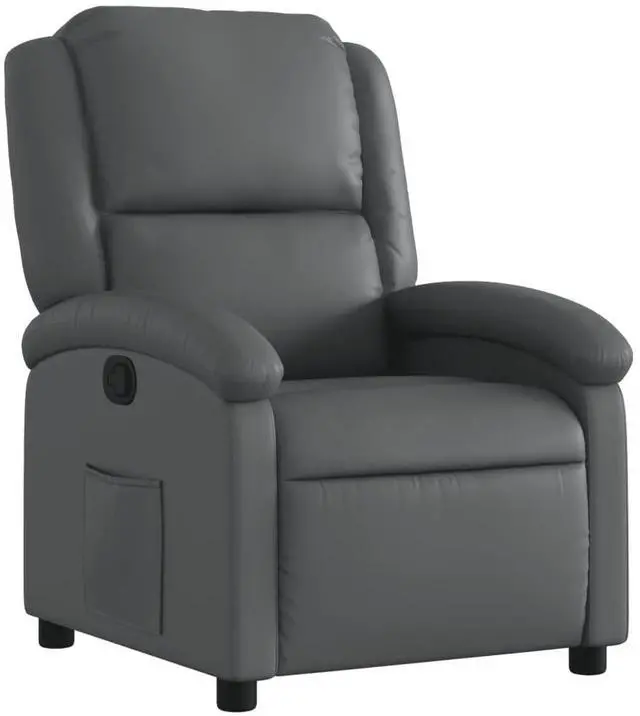 Alt view image 2 of 7 - vidaXL Recliner Chair Wingback Reclining Armchair for Elderly Gray Faux Leather