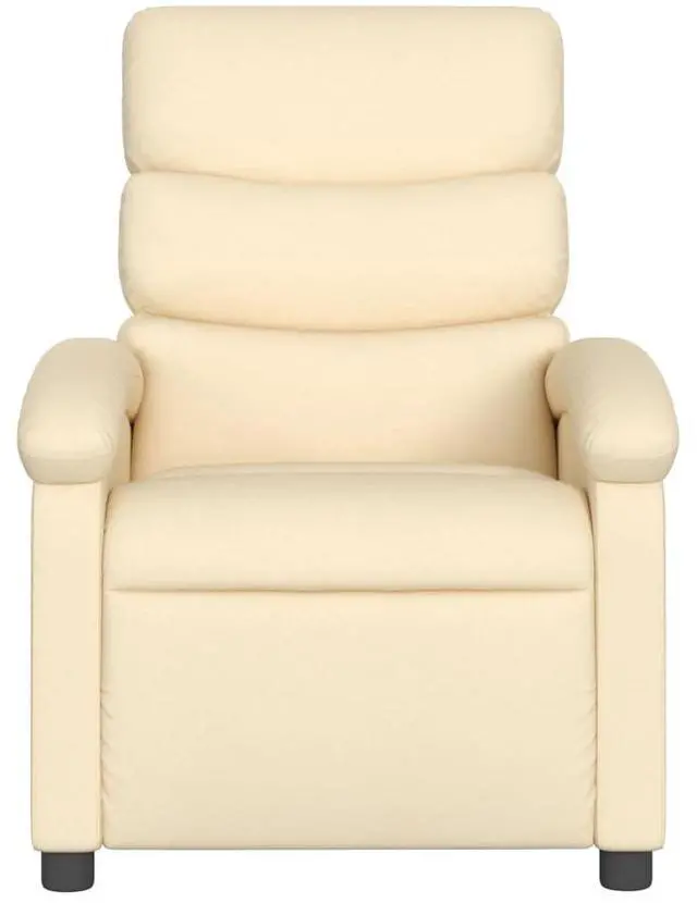 Alt view image 3 of 7 - vidaXL Recliner Chair Adjustable Reclining Chair for Elderly Cream Fabric